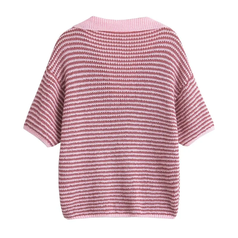 Костюм женский трикотажный из 2 предметов в полоску и шорт