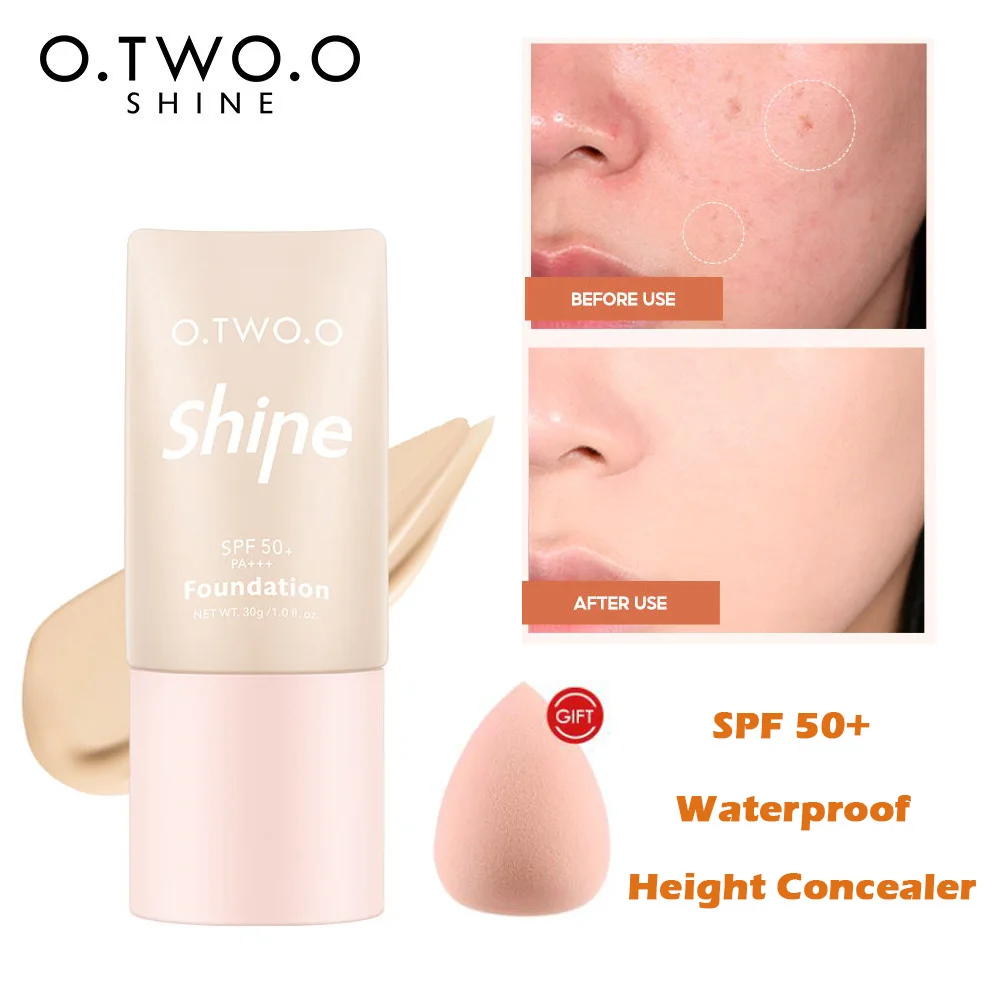 

O.TWO.O Liquid Foundation Face Makeup Concealer Waterproof Long Lasting Facial Concealer SPF 50 Foundation Cosmetics For Women