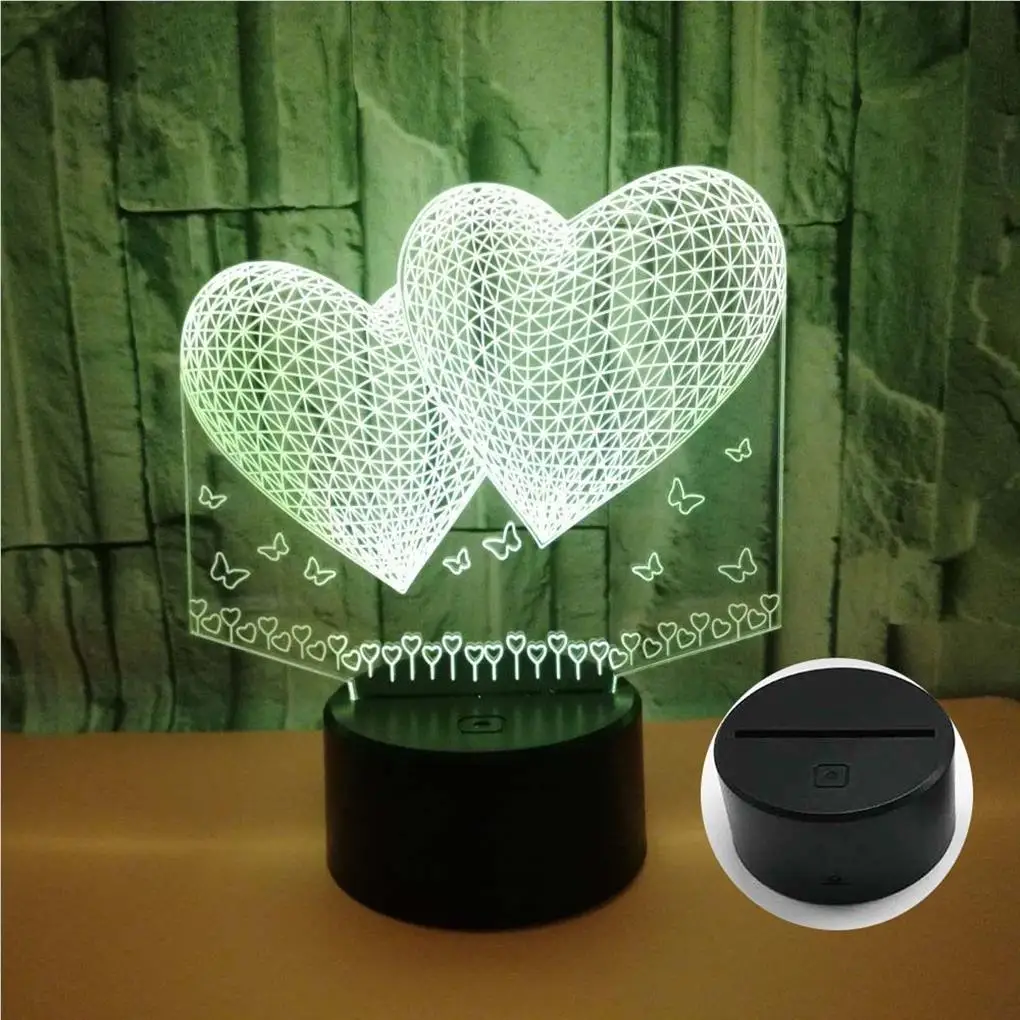 

Hotel Heart Night Lamp Bedroom Romantic Light Nightstand Decoration