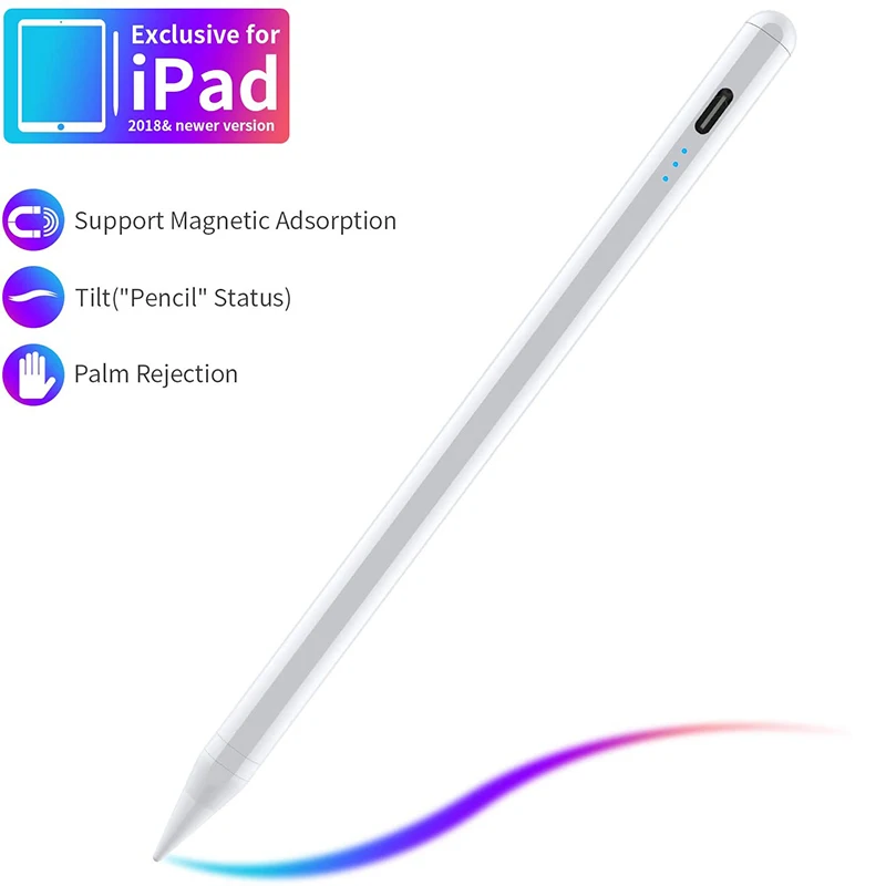 

For Appl Pencil iPad Stylus Pen For iPad Pro Touch Pen With Palm Rejection Tilt For iPad 2022 2021 2020 2019 2018 Apple Pencil 2