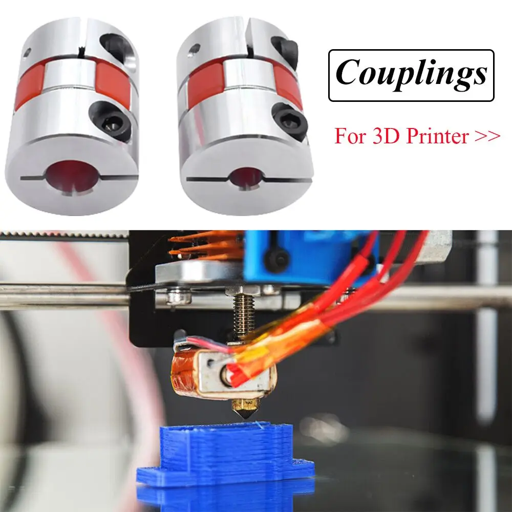 

2Pcs Durable Professional 3D Printer Accessories Aluminum Alloy 3D Printer Parts Couplings Flexible Plum Shaft Coupler
