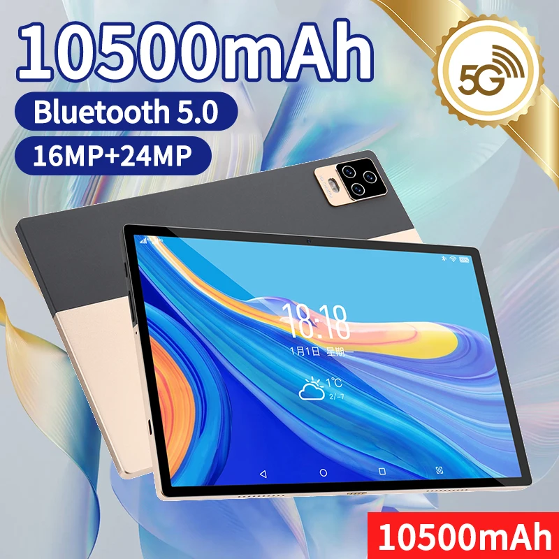 

10.11 12" Android 13.0 Tablet, 16GB RAM, 1TB ROM, Wi-Fi, Google Play, GPS Dual SIM, Calling With Keyboard, Global Edition