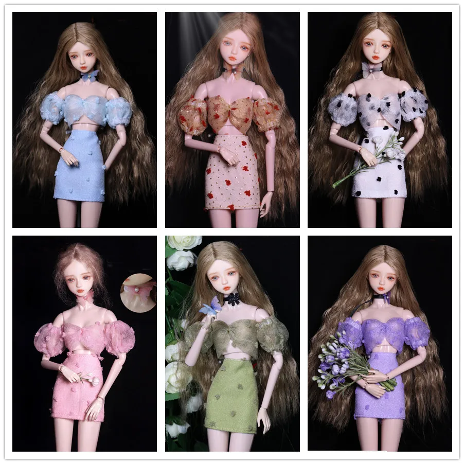 

Exclusive custom clothing set + necklace / 100% handmade doll clothes top skirt lace outfit For 1/6 Xinyi FR ST Barbie Doll
