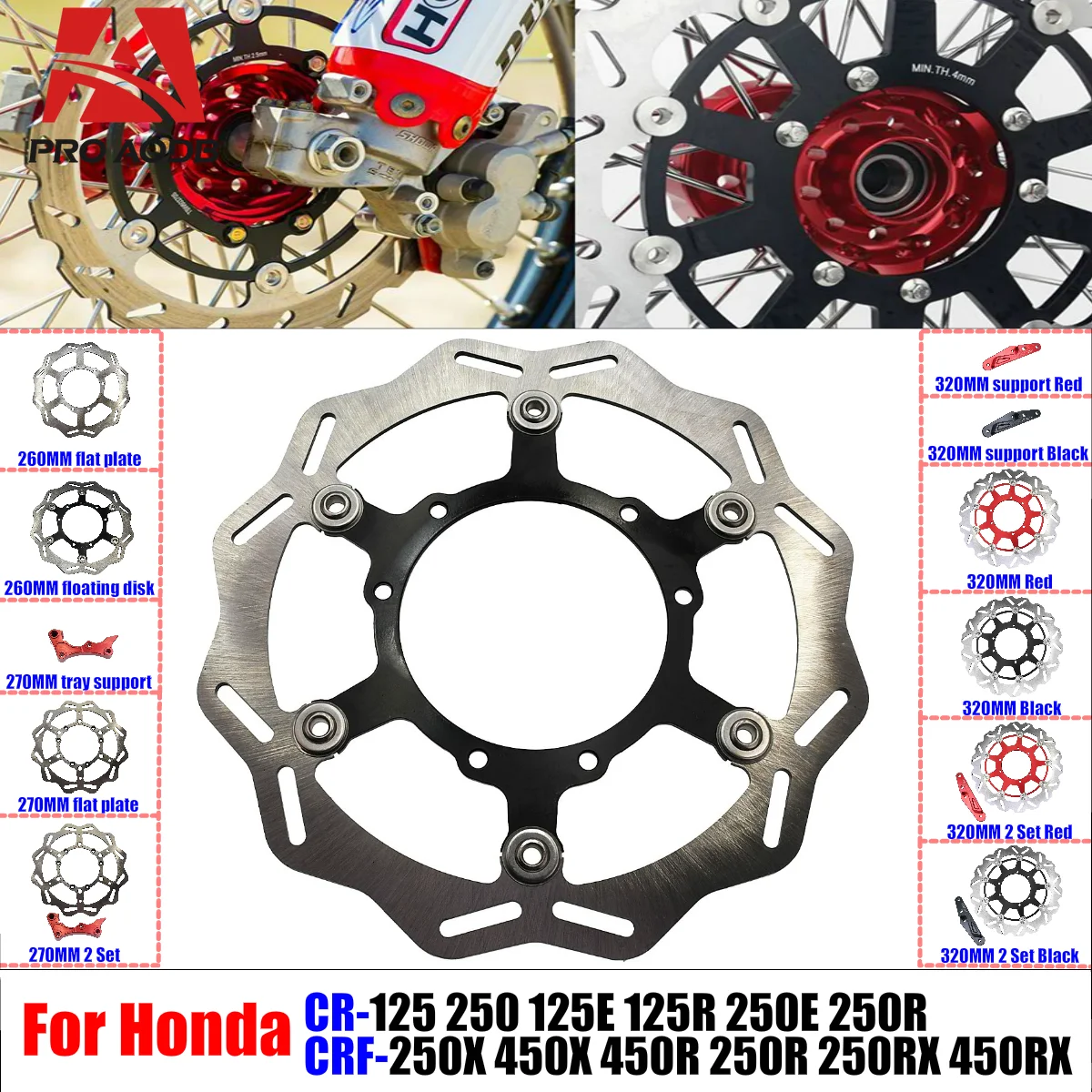 Для Honda CR125E 250E 125R 250R CRF250R 450R 250X 450X 450RX аксессуары для мотоциклов-кронштейн суппорта