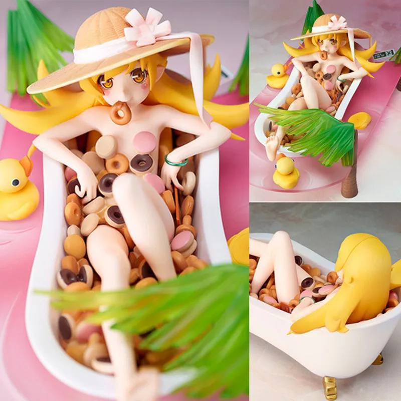 

Аниме Oshino Shinobu Ванна Crock пончик версия экшн-Фигурки игрушки коллекция куклы Рождественский подарок