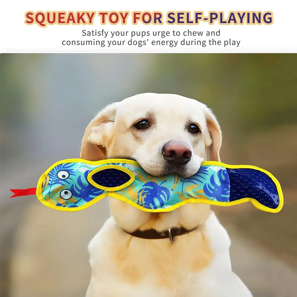 Pet Oxford Cloth Snake Toy With Squeaker Bite-resistant Chew Toy For Relieve Boredom For Small Medium Large Dogs Accessories
