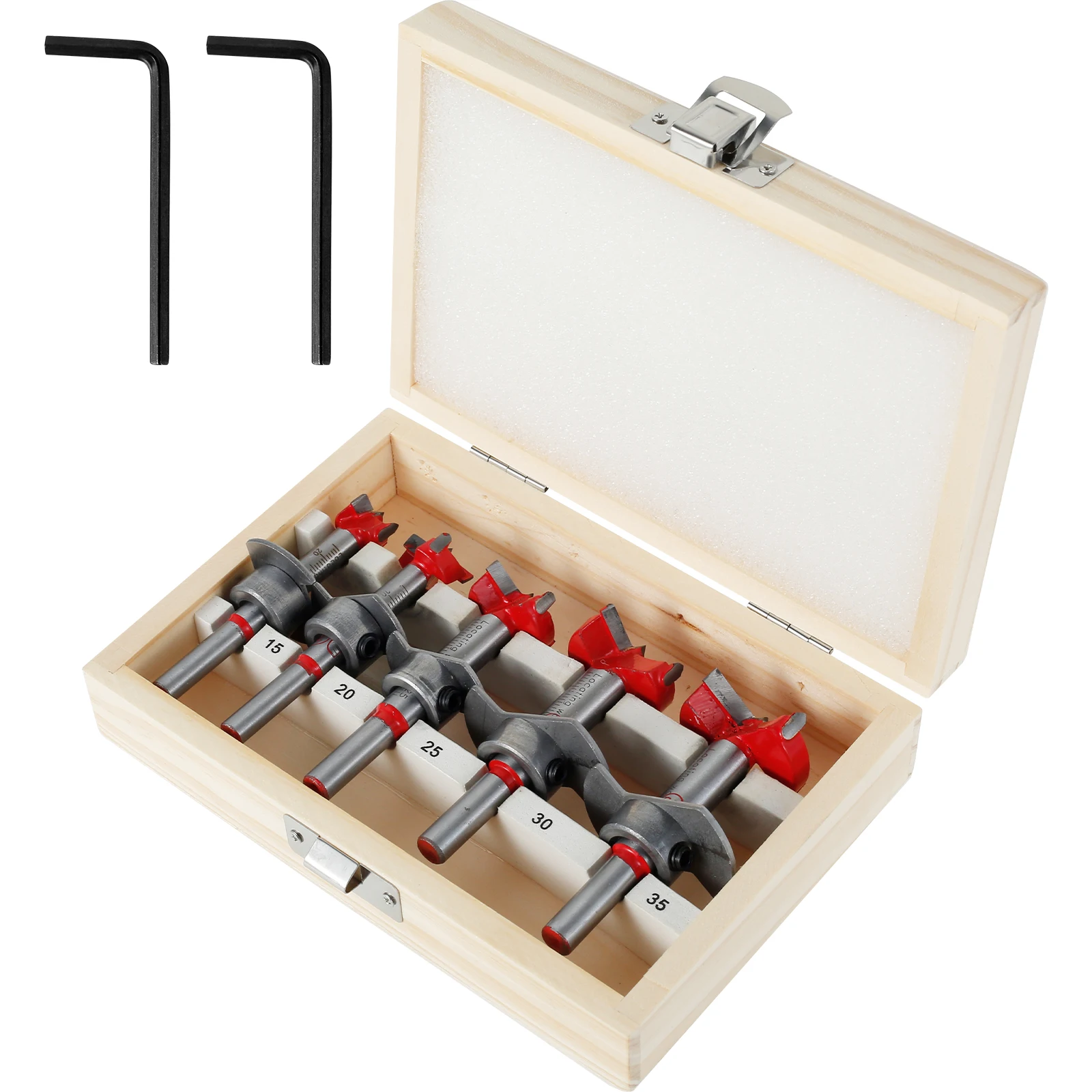 

5 шт. диаметр 15/20/25/30/35 мм плоские петли с крыльями сверла Открыватель отверстий для петель сверлильный инструмент деревообрабатывающий Отверстие пила резец набор