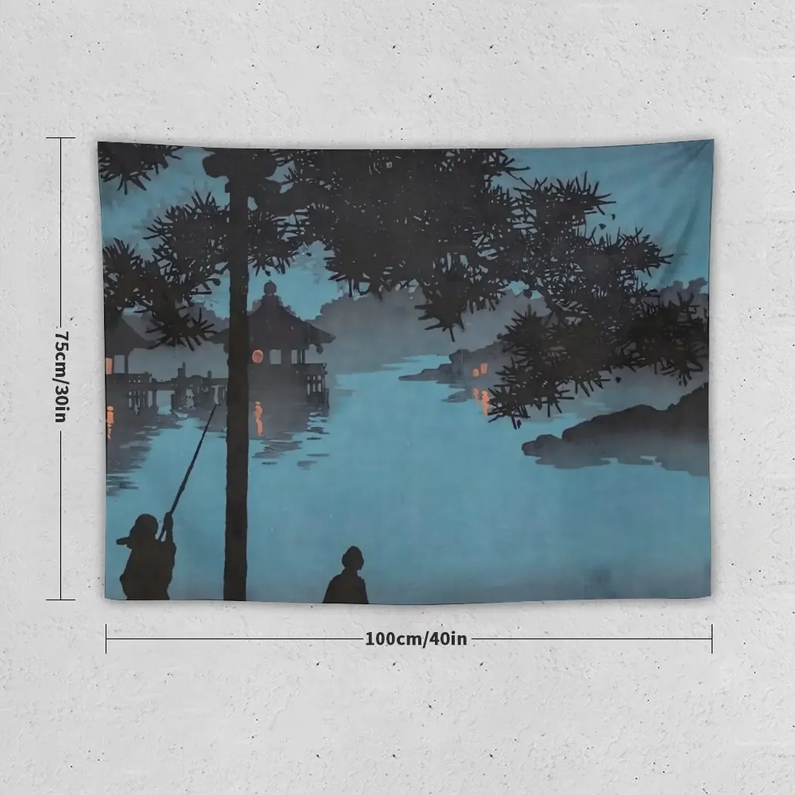 Koho Shoda Stars Over Biwa Lake Гобелен Забавное украшение для спальни Рождественское