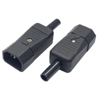 iec straight cable plug connector c14 10a 250v black female plug rewirable power connector 3 pin ac socket