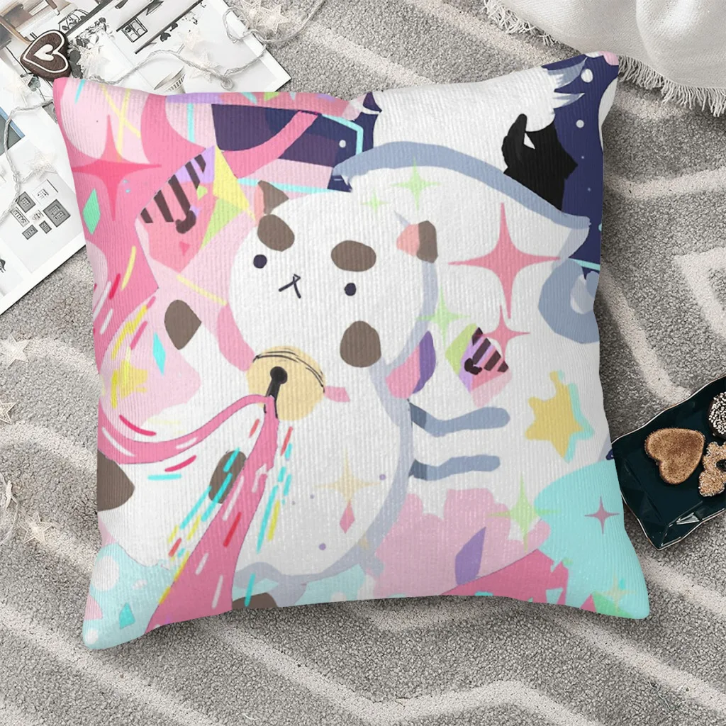 

Cute CatBee and Puppycat Throw Pillow Case Chair Backpack Cojines Breathable Printed Hug Pillowcase Decor