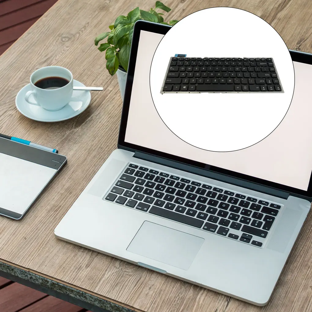

Laptop Keyboard Computer Keypad No Frame Universal Notebook Keyboards Replacement for Asus VivoBook X441 English