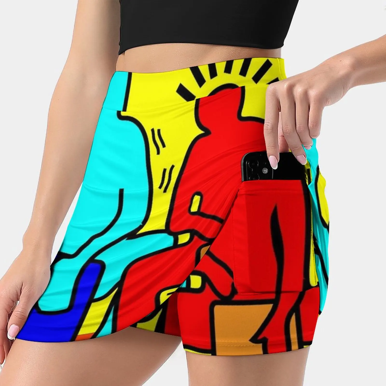 Красочные барабанщики женская юбка Y2K летняя одежда 2022 брючная в стиле Kpop с