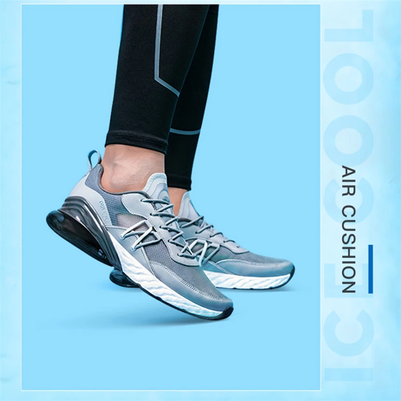 ONEMIX Men Running Shoes Summer Breathable Mesh Damping Air Cushion Male Fashion Outdoor Trainer Sports Shoes Walking Sneakers