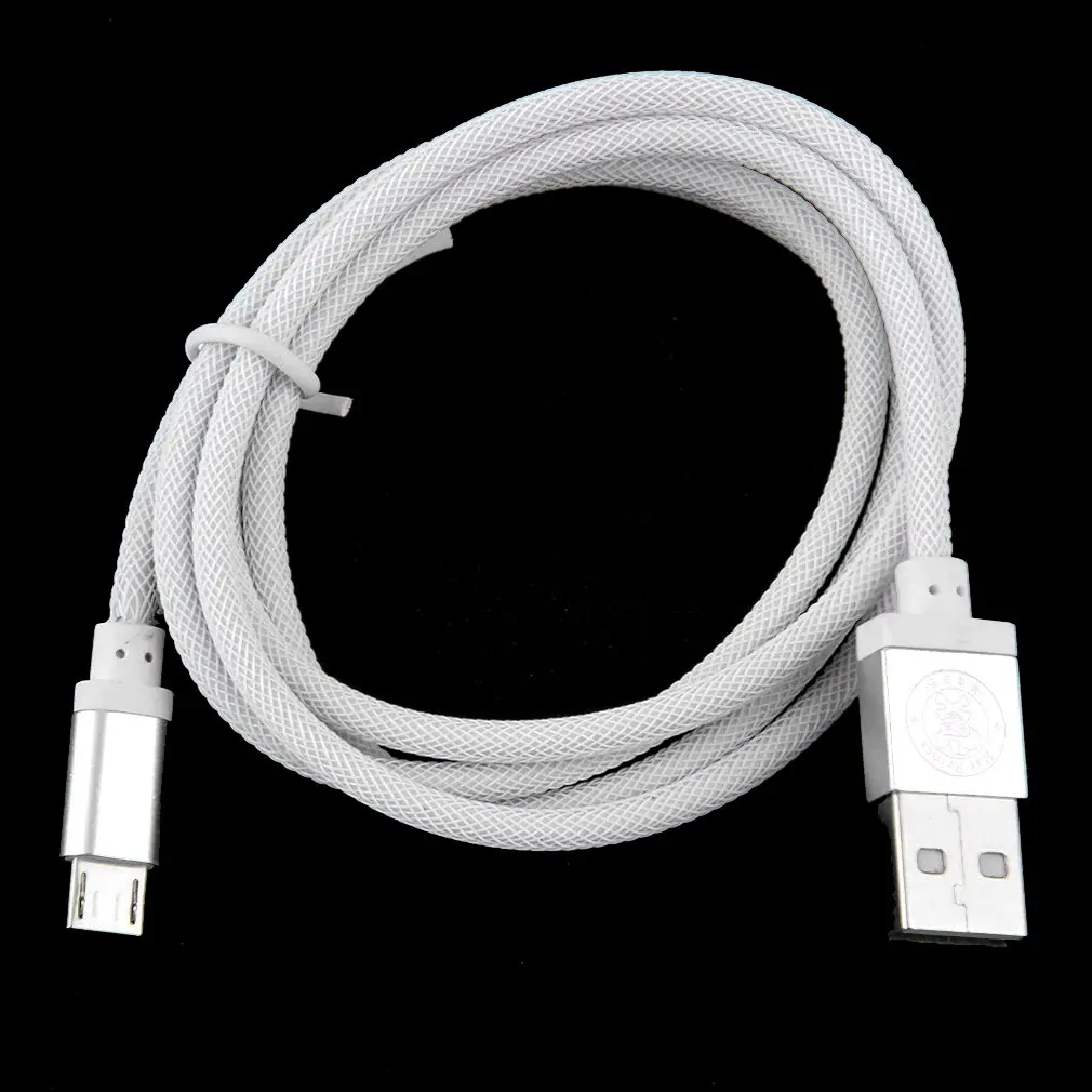 

1m Aluminum Plug Net Micro USB Data Sync Charge Cable for Android Phone