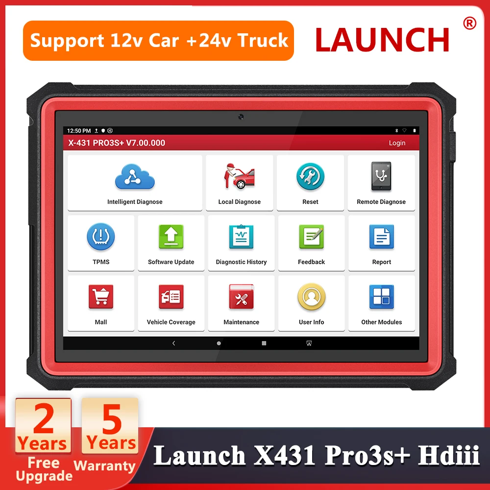 

Launch X431 Pro3s+ Hdiii 12v Car/ 24v Diesel Truck 16 Pin Obd2 Scanner Auto Professional Diagnostic Tools Obd Code Reader