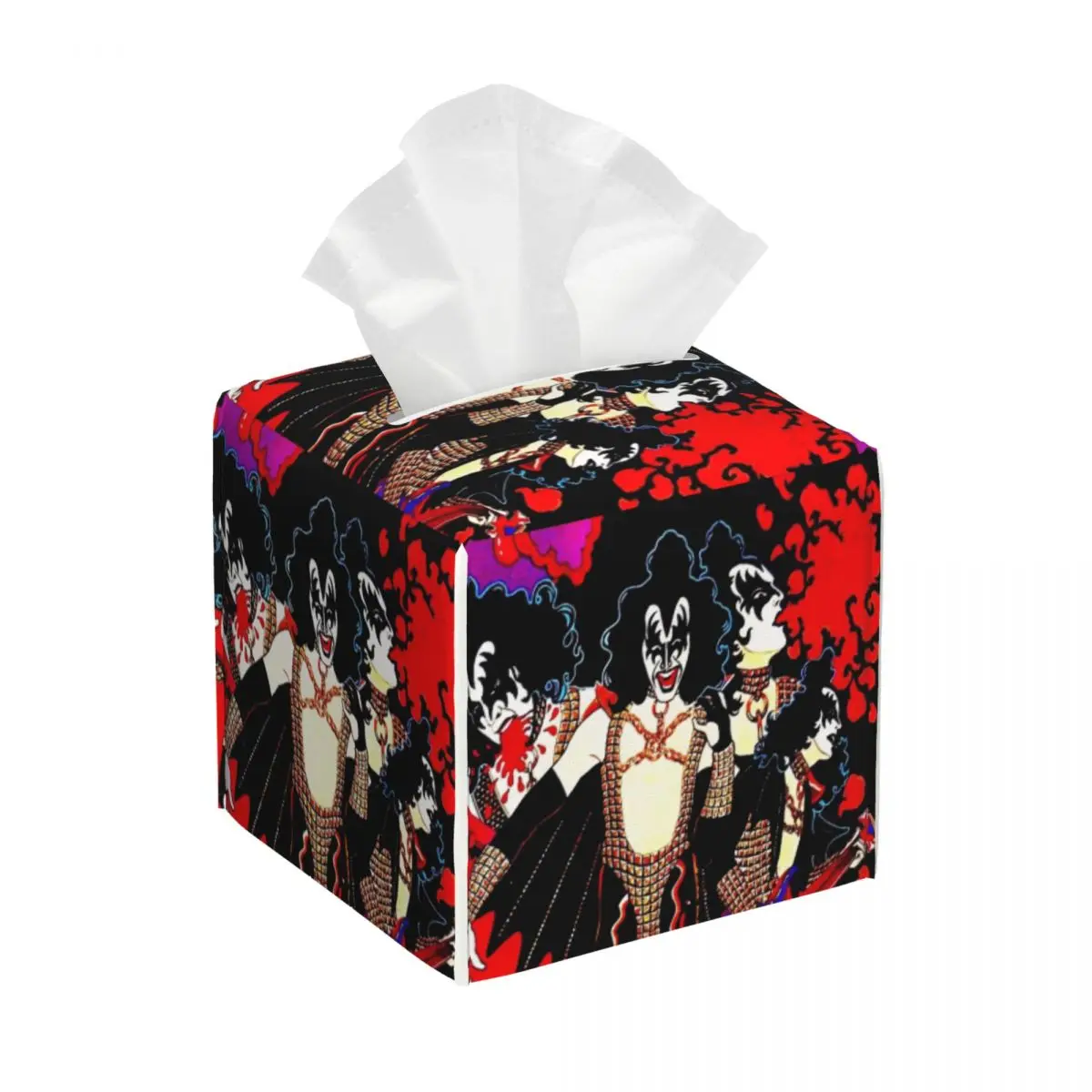 Чехол для бумажных салфеток KISSs из искусственной кожи на заказ держатель офисных