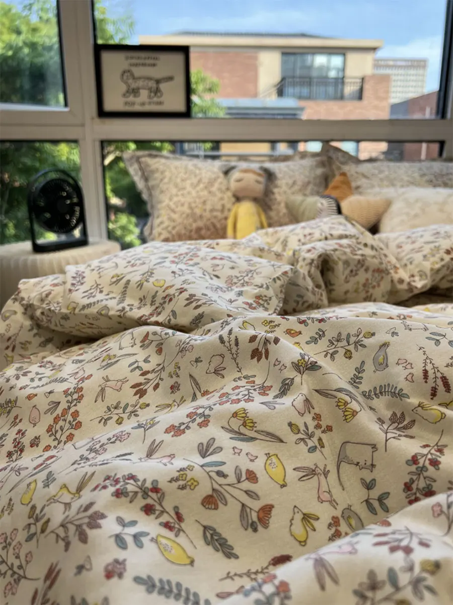 

Sweet lovely rustic beding set girl,american country cotton twin full queen king home textile flat sheet pillow case duvet cover