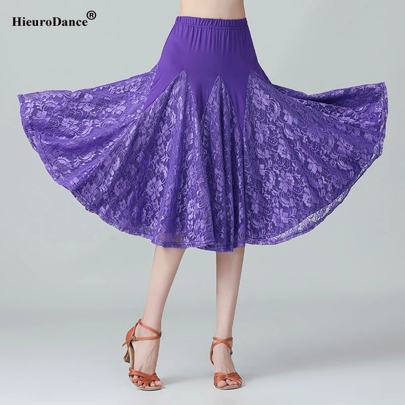 Женская танцевальная юбка элегантная для тренировок бальных танцев и