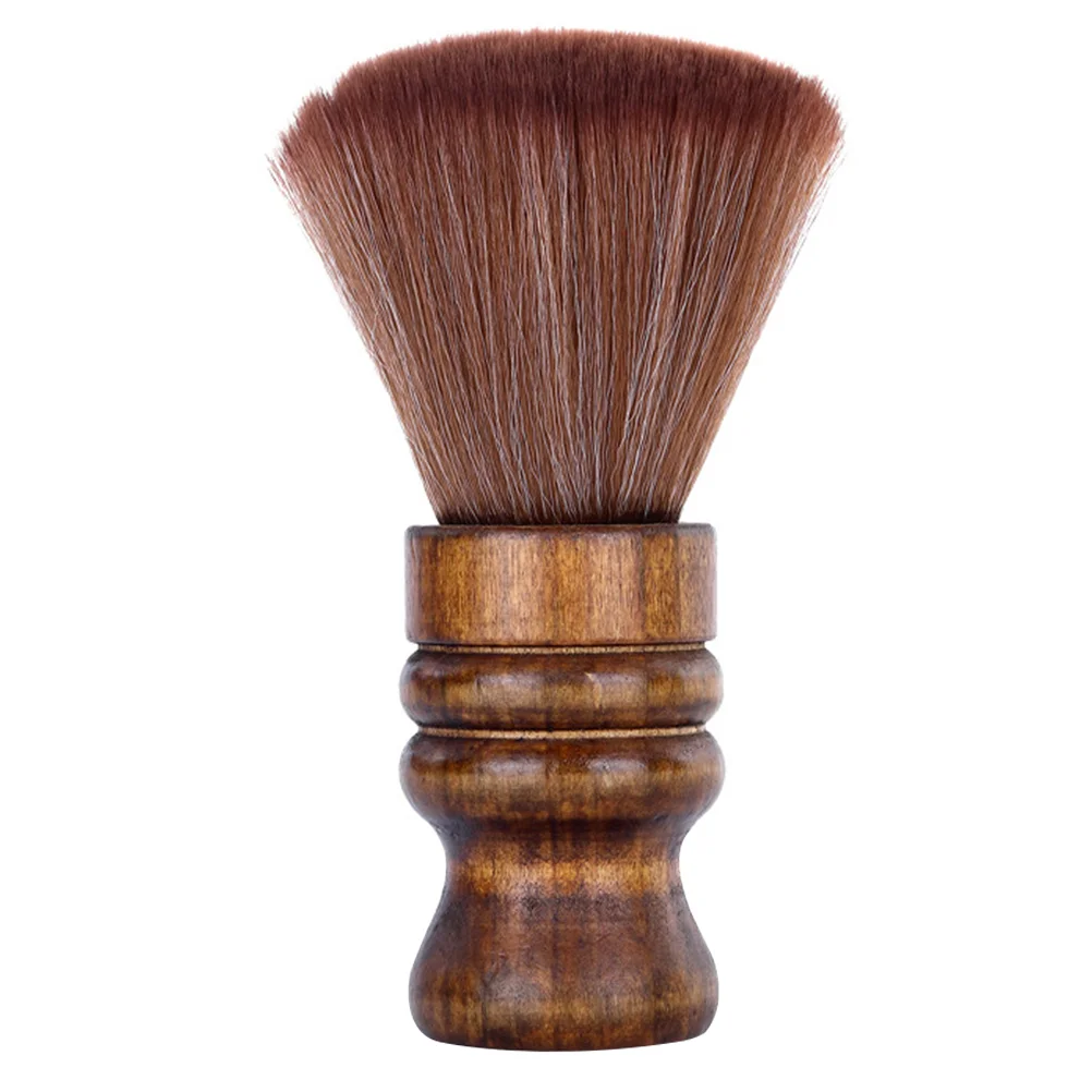 

Hair Brush Face Sponge Haircut Duster Removal Wood Handle Hairdressing Supplies Wooden Hairbrush