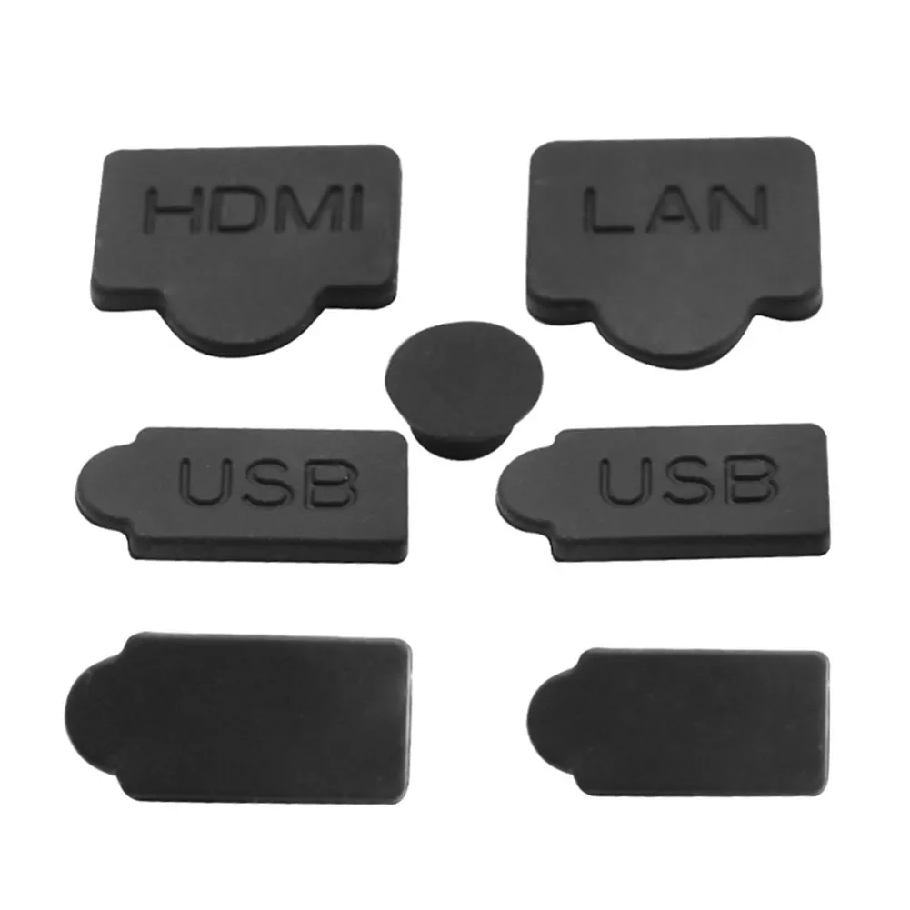 

7pcs Silicone Dust Plugs Set USB HDM Interface Anti-dust Cover Dustproof Plug Cover Stopper for PS5 Game Console Accessories