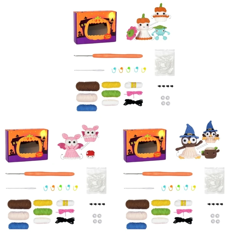 

Crochet Cartoon Kits DIY Crochet Kits For Beginner Animal Kits Starter Pack