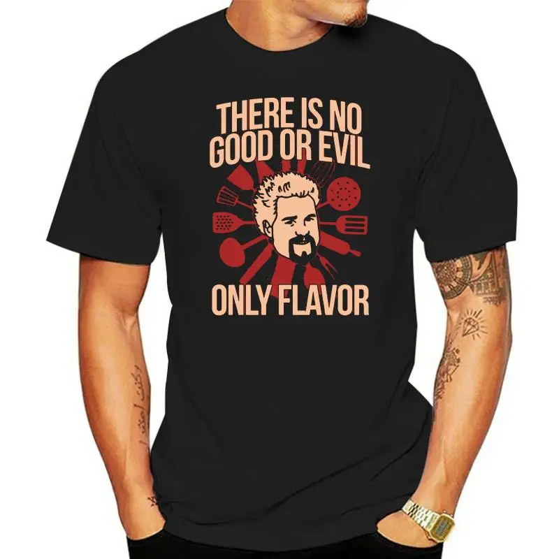 

Футболка мужская с надписью No Evil Only Flavor Guy Fieri Food Chef Food Show, Размеры S - 3Xl