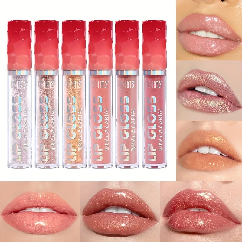 

6Pcs/Lot Shimmer Mirror Lip Gloss Sexy Glitter Crystal Lip Oil Waterproof Lasting Moisturize Liquid Lipstick Makeup Cosmetics
