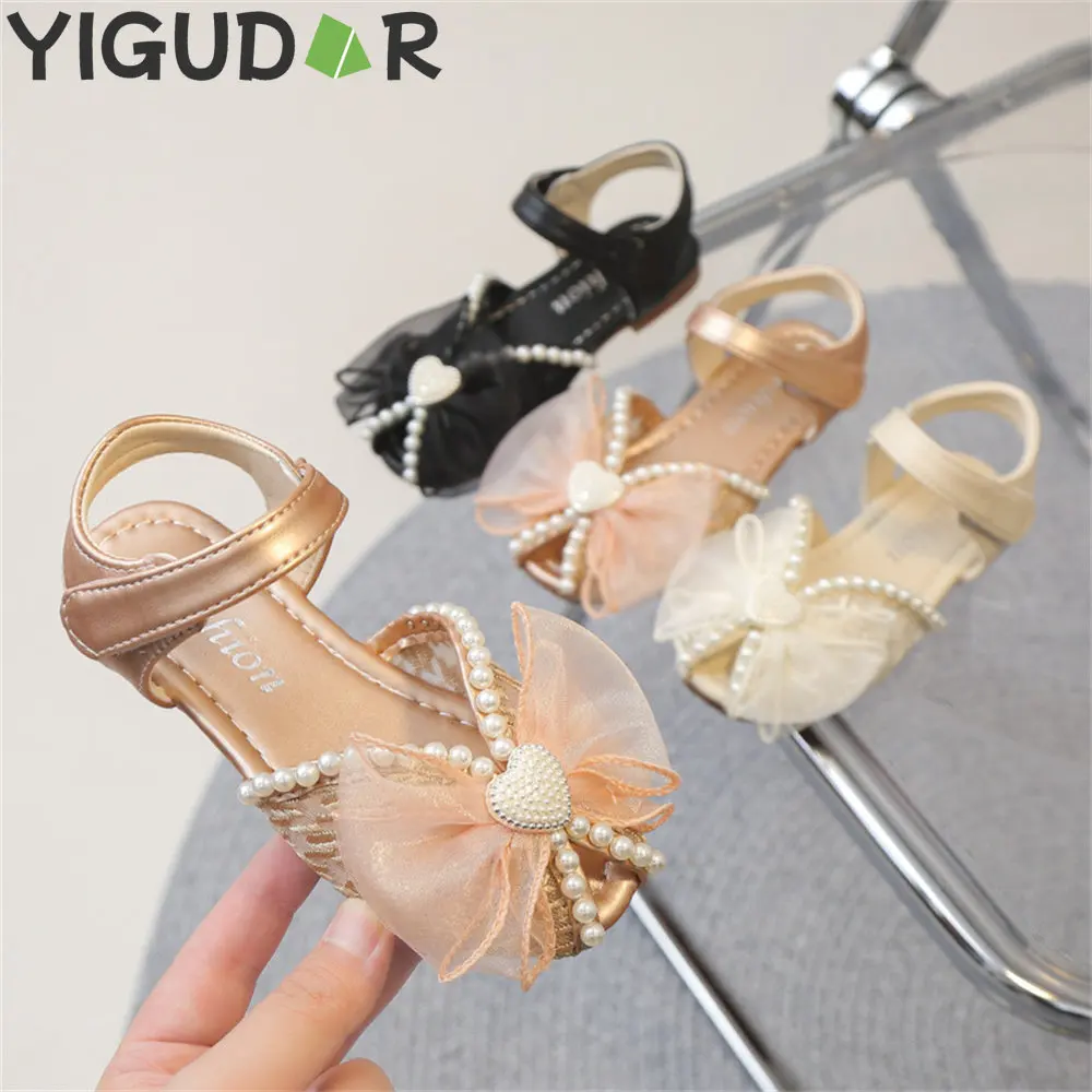 

Summer Girls Sandals Fashion Bow Girls Princess Shoes Baby Girl Shoes Flat Heel Sandals zapatos informales Girls' sandalias