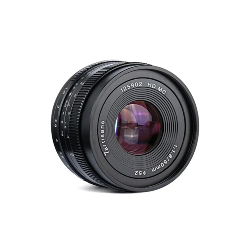 7artisans 50 мм F1.8 APS-C Портретный объектив с большой диафрагмой для Canon EOS-M M50II E A6000 Fujifx