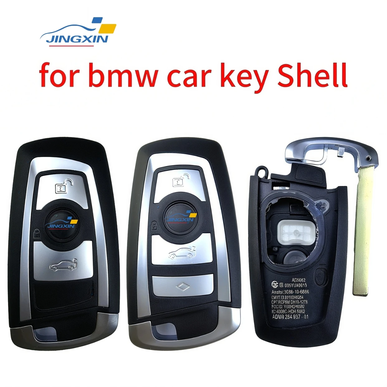Фото Jingxin 3/4 кнопки дистанционного смарт-ключа автомобиля для BMW CAS4 F 3 5 7 серии F10 F20 F30 F40 X5 E92 E90 Сменный чехол для ключей №1