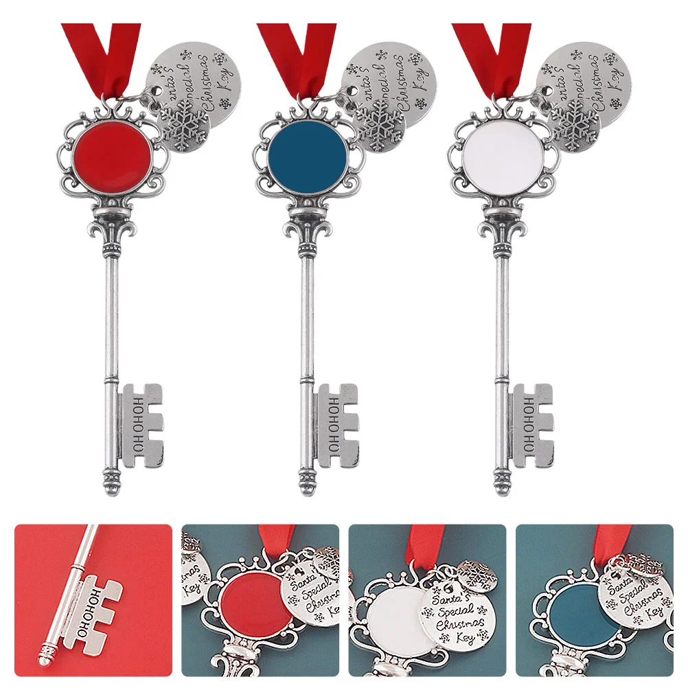 

Christmas Santa Pendant Key Gift Keys Stuffervintageyear New Hanger Stocking Bag Door Holiday Keychain Handbags Tag Charm