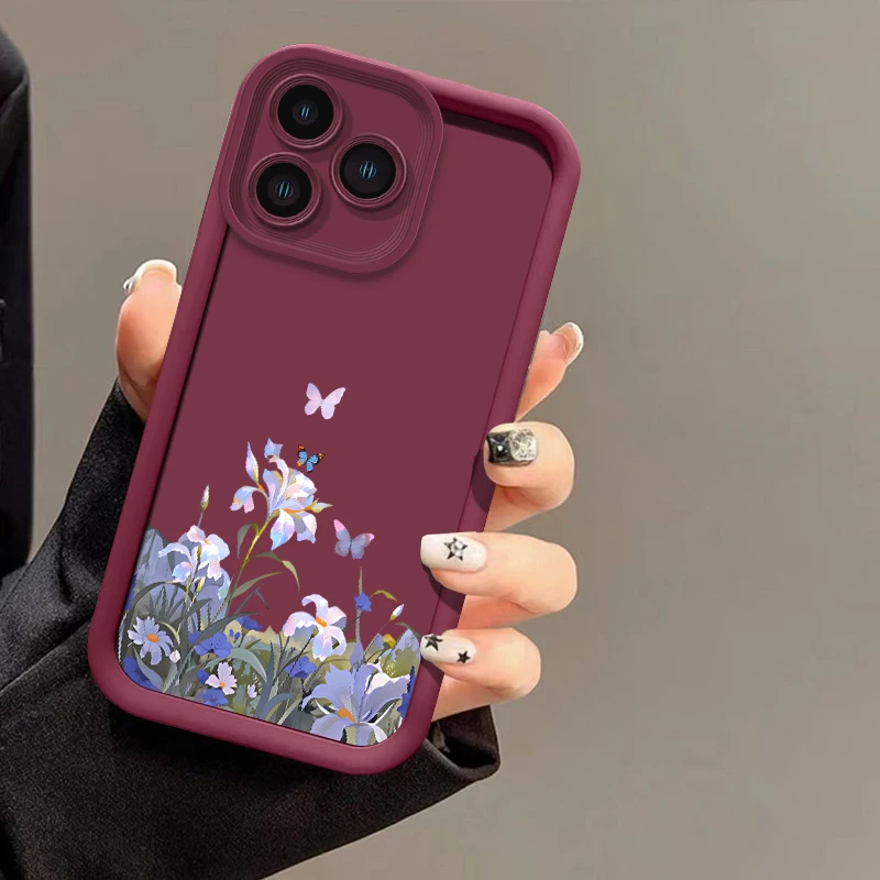 Чехол для телефона Xiaomi Poco M8 Pro F8 Ultra M7 4G M6 Plus M5S M4 Pro C50 C40 C65 C61 C55 C51, противоударный чехол с цветочным узором и бабочками (art.: 3920dada68fd2) - 3920dada68fd2