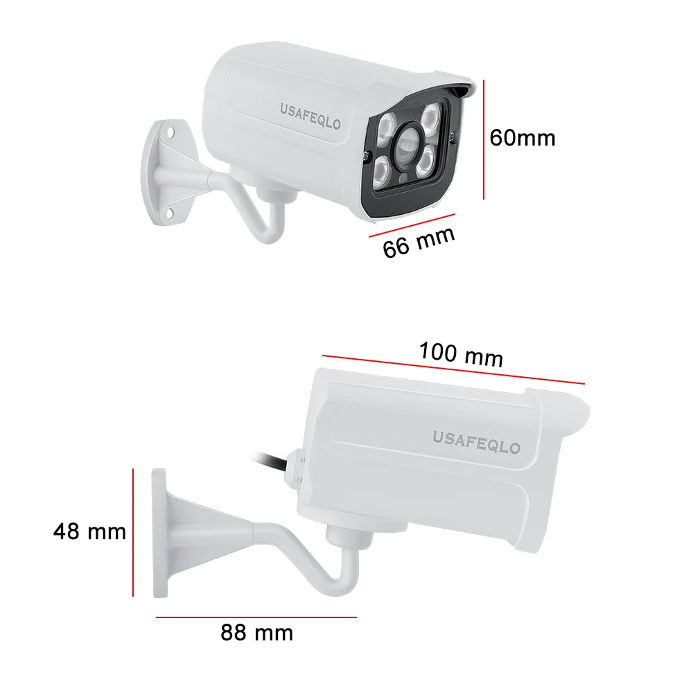 3МП 5МП 8МП IP-камера POE H.265 4K Bullet CCTV для системы NVR наружного домашнего видеонаблюдения безопасности с функцией ИК-фильтра и металлическим корпусом.