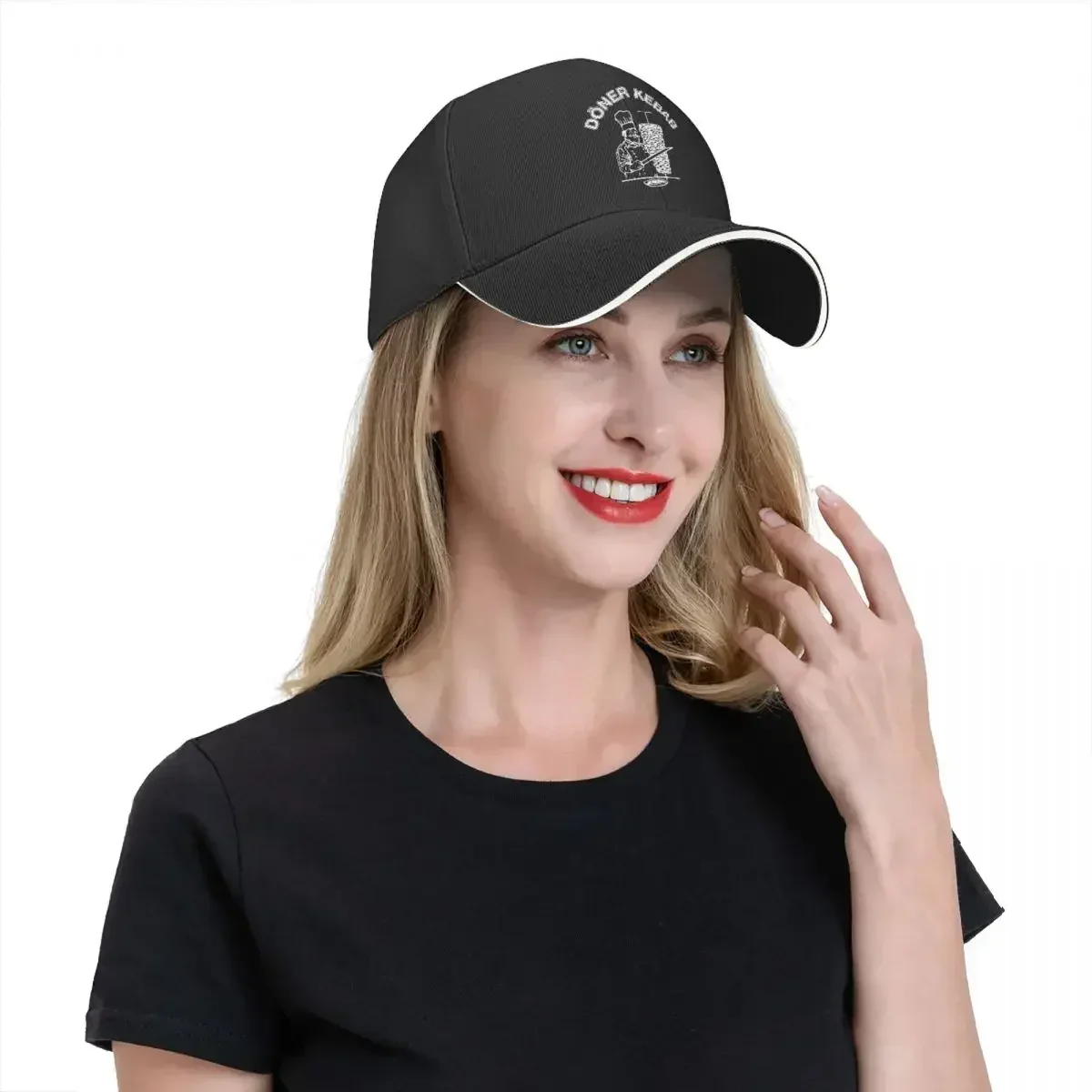 Funny Doner Kebab Baseball Caps Casual Cartoon Sandwich Hats for Men Women Adjustable Cap Outdoor