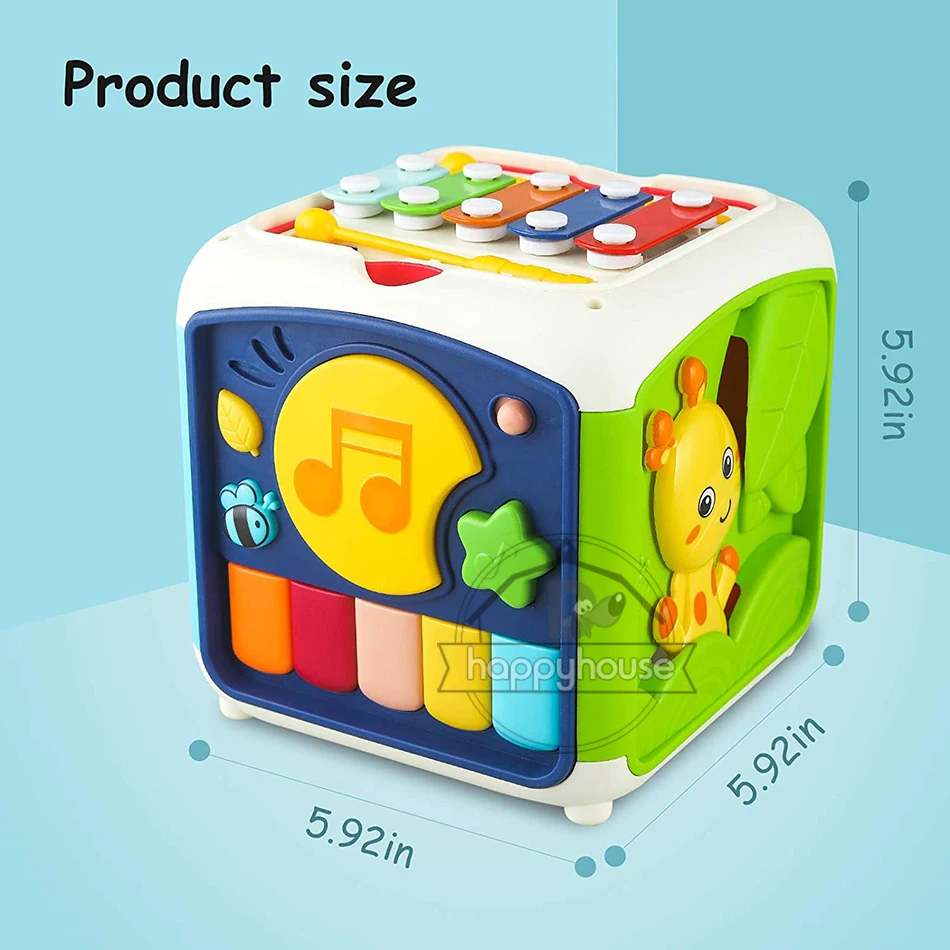 Montessori Musical Activity Cube Toy for Baby Musical Toys 0 12 Months 1 2 3 4 Years Cube with Music Educational Toy for Kid images - 6