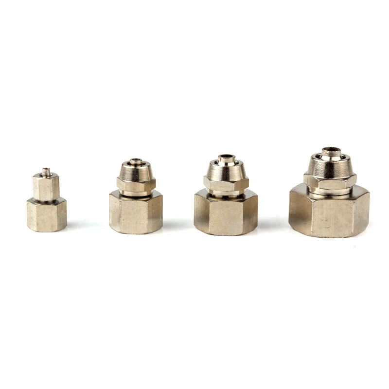 

PCF4 6 8 10 12 мм трубка до 1/8 "1/4" 3/8 "1/2" гнездовой соединитель, медные пневматические компоненты, быстрое скручивание соединения