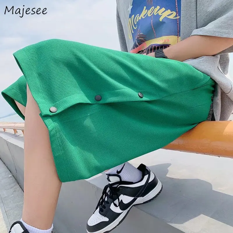 

Shorts Men Drawstring High Street Summer Teens All-match Hip Hop Knee Length Baggy Ulzzang Trouser Шорты Male Daily Student Cozy