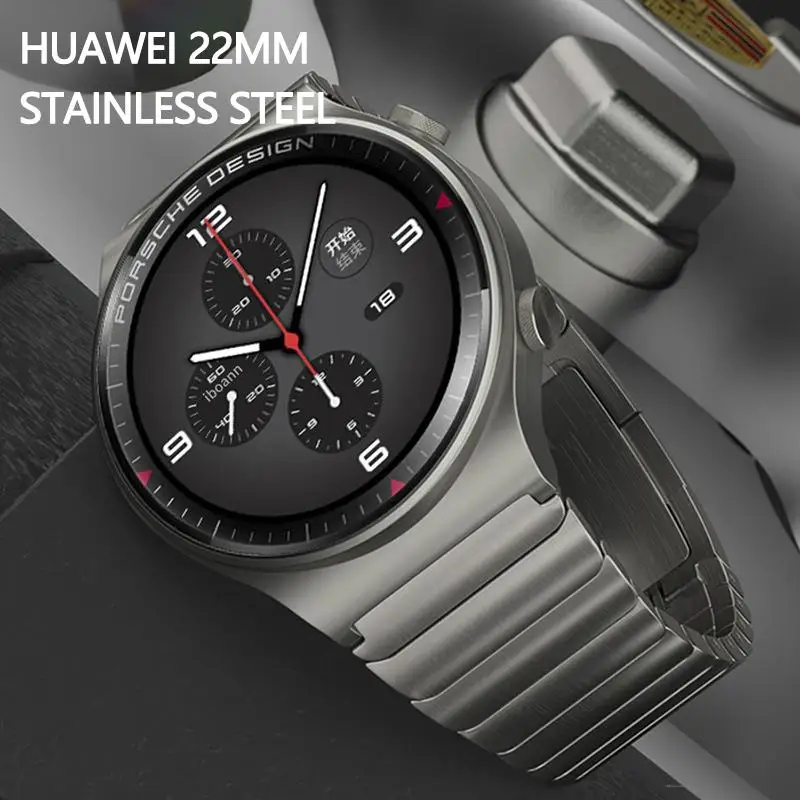 Original Titanium Grey Strap for Huawei Watch GT2 Pro 22mm Stainless Steel Correa Metal Watch Band for GT2 46mm GT2e Wrist Band