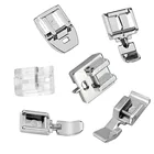 Детали для бытовых швейных машин 6 видов, прижимная лапка, невидимая пластиковая лапка на молнии для певицы, брата, белого цвета, janome, juki, toyota