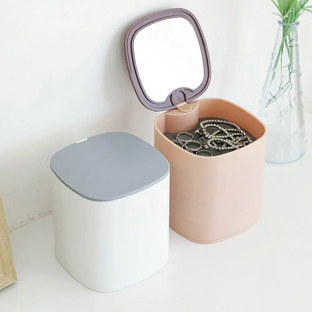 

Jewelry Box 4-layer 360 Degree Rotating Accessories Storage Box Layered Container for Girl Mother Beauty Container Organizer
