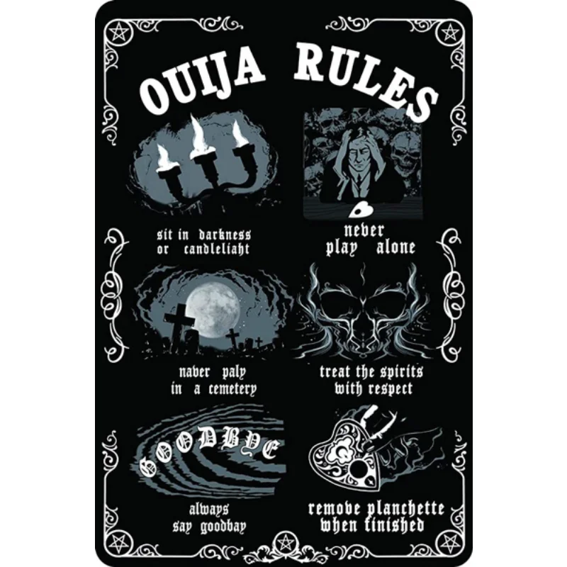 

Ouija доска коричневая жестяная вывеска художественное настенное украшение, винтажная алюминиевая Ретро металлическая вывеска, железная живопись
