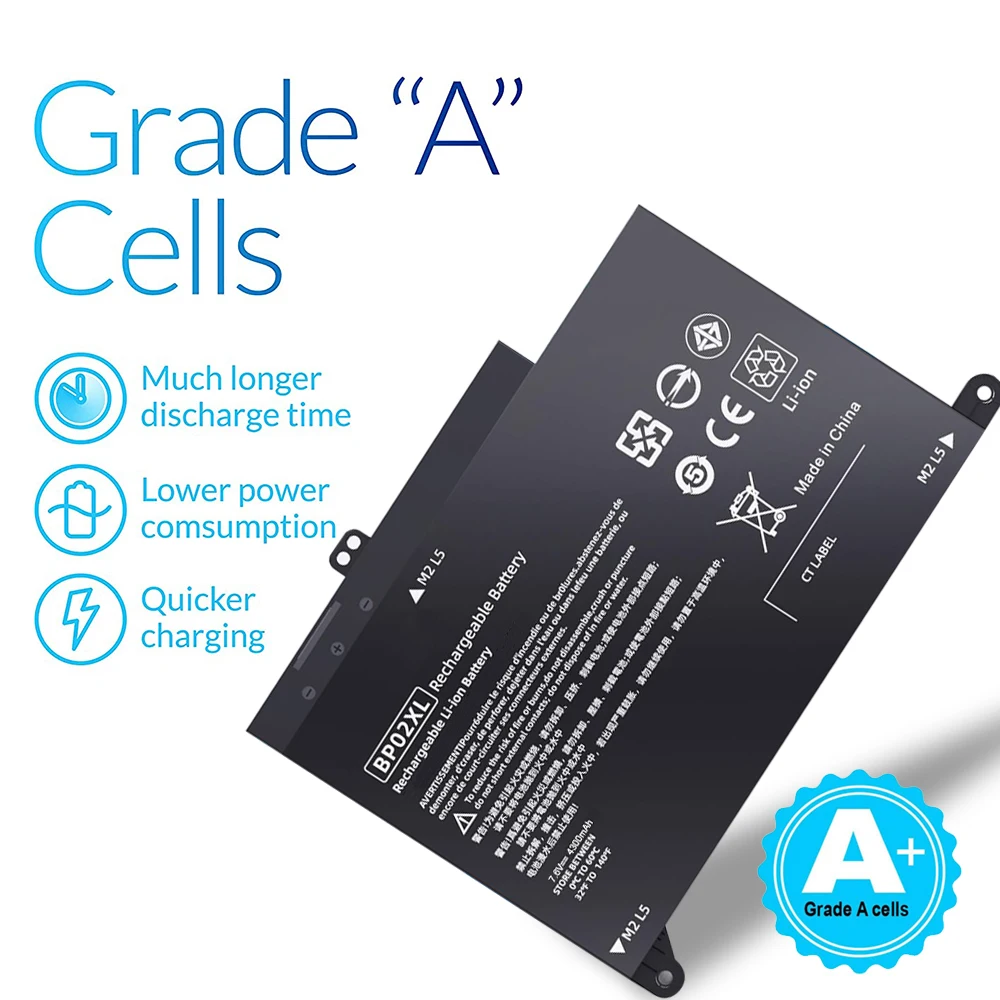 LISCN BP02XL Аккумулятор для ноутбука HP Pavilion 15-AU057CL 15-AU010WM 15-AU018WM 15T-AW000 15-AW100 15-AW002NV 15-AW007CY