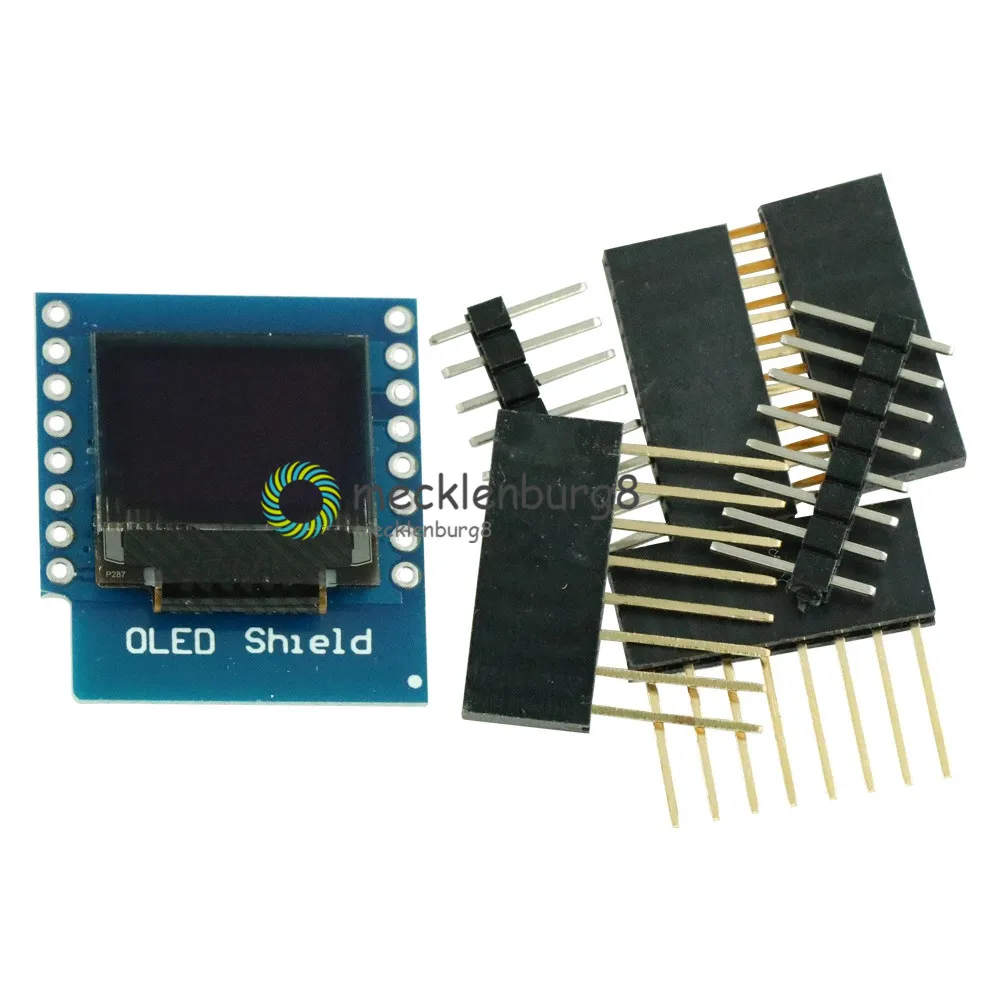 Мини-экран 0 66 дюйма 64X48 OLED для WeMos D1 IIC/I2C SSD1306 Mini ESP32 Oled-модуль 3 В ЖК-экран Arduino AVR STM32