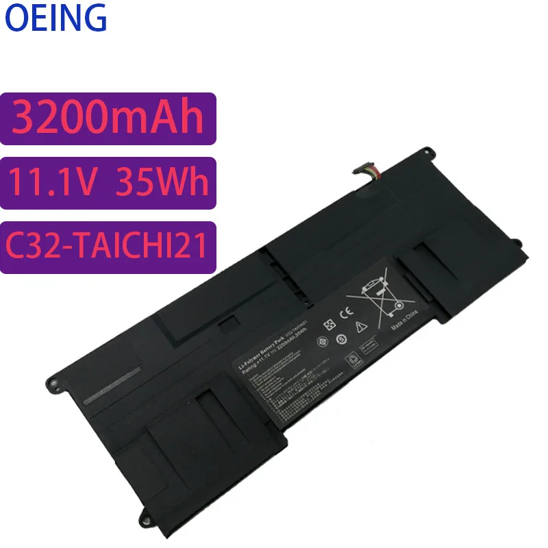 

New C32-TAICHI21 Laptop Battery for ASUS Ultrabook TAICHI21 TAICHI 21 C32-TAICHI21 CKSA332C1 11.1V 3200mAh 35Wh