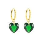 Серьги-кольца женские из серебра 925 пробы, с кристаллами