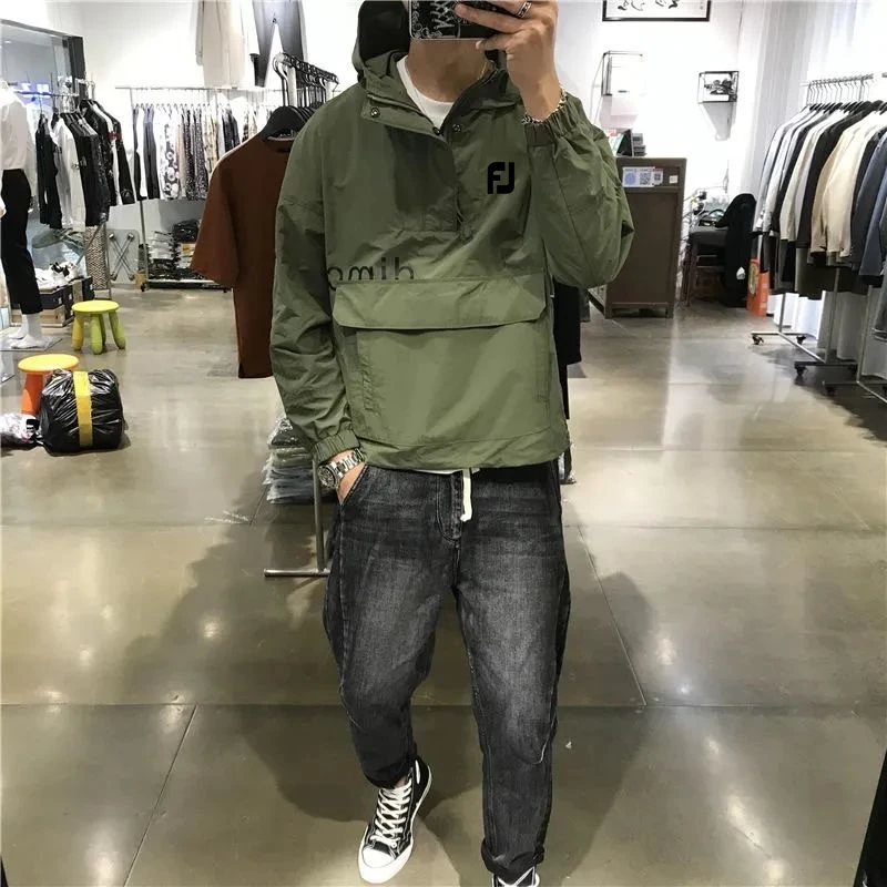 Golf Wear Men 2022 New Autumn Men's Golf Clothing Men Windbreaker Hooded Hoodie Fashion Casual Golf Jackets Outdoor Malbon Golf