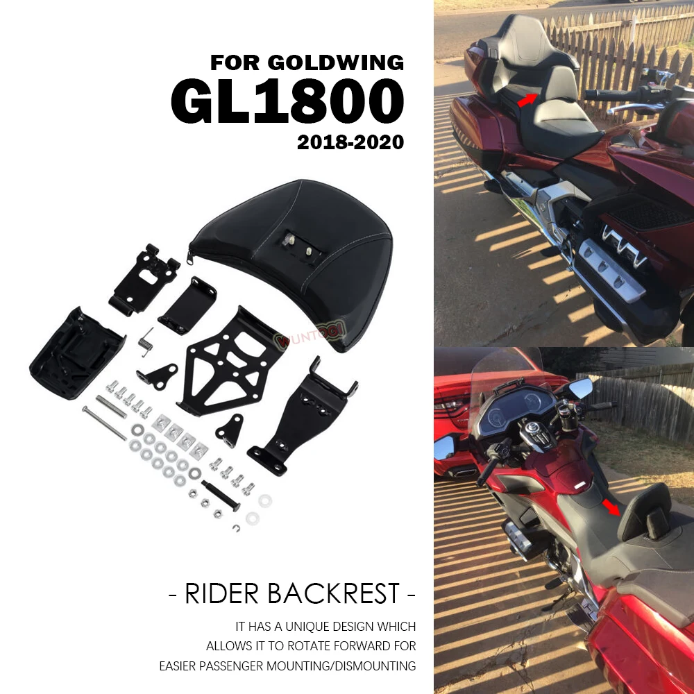 

Спинка для мотоциклетного велосипеда Honda Goldwing GL1800, аксессуары, регулируемая задняя подушка для переднего водителя GL 1800 2018-2020 Gold Wing