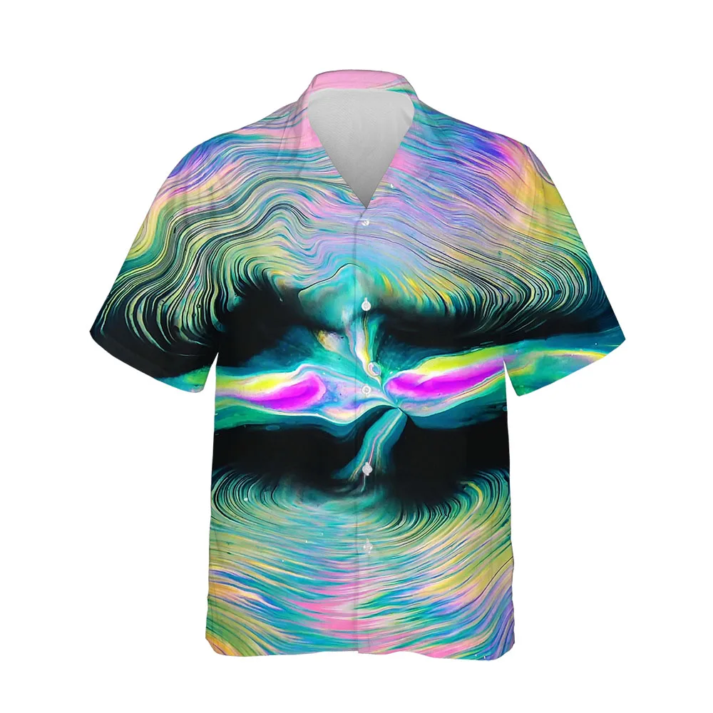

Jumeast 3D Abstract Aesthetic Summer Hawaiian Men's Short Sleeve Shirt Clothing Breathable Fashion Blouse Streetwear Man Clothes