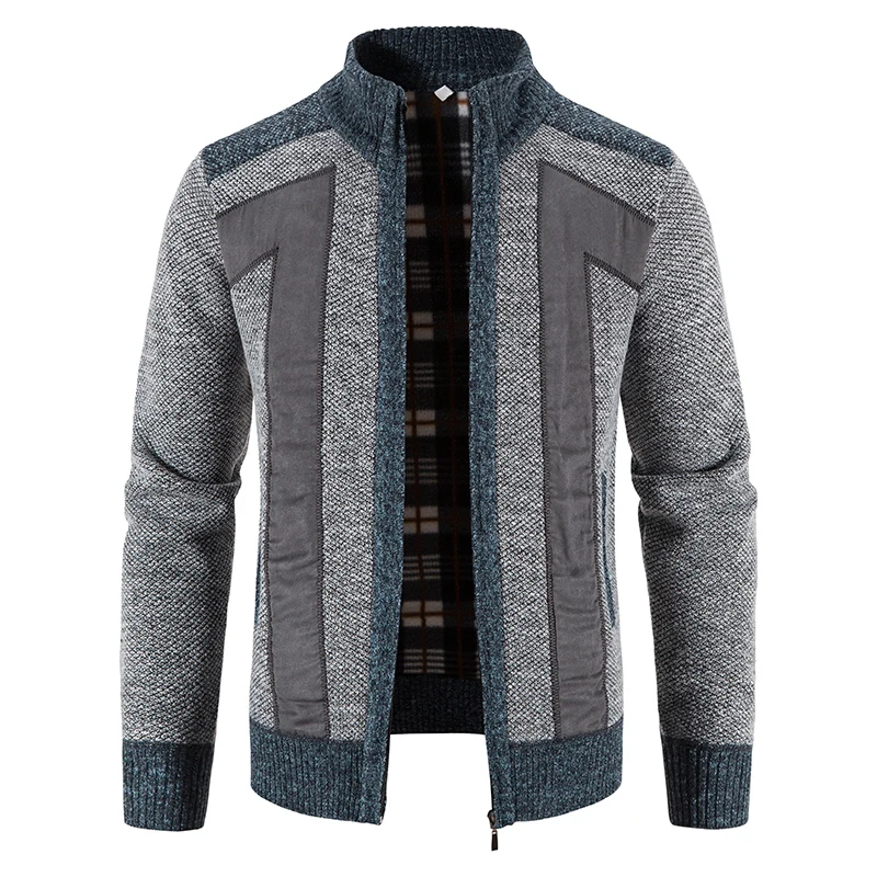 

Men Cardigan Jackets Winter Sweaters Coats Sweatercoats Good Quality Male Stand-up Collar Casual Slim Fit Sweaters Cardigans 4XL