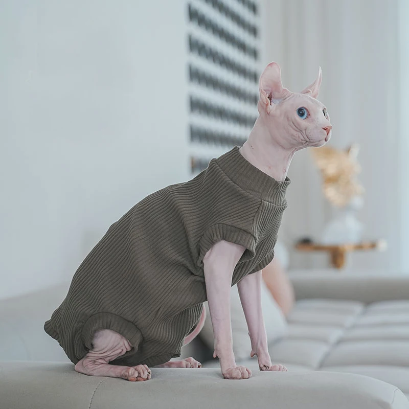 Пижама женская Всесезонная однотонная милый жилет с 4 ногами и кошкой-сфинксом